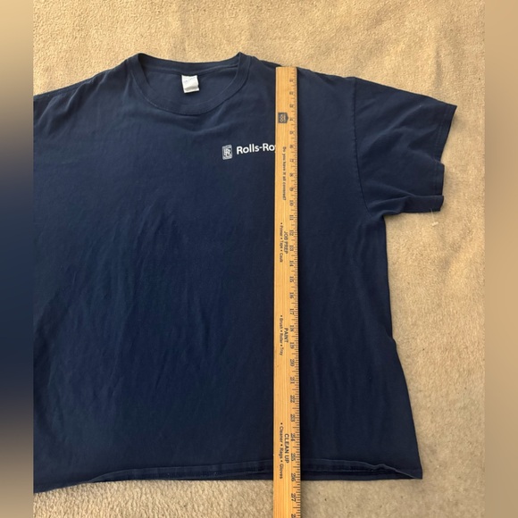 Vintage Rolls Royce Employee Short Sleeve T Shirt Men’s Size XL Navy Blue - Picture 4 of 7